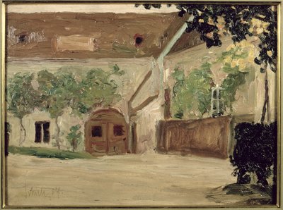 La bottega del falegname a Klosterneuburg, 1907 da Egon Schiele